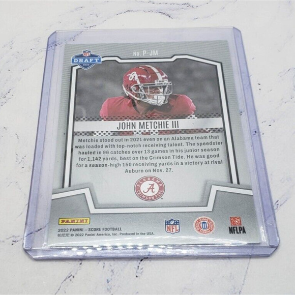 2022 Panini Score Football - John Metchie III #P-JM Protential Rookie Card RC - Picture 4 of 4